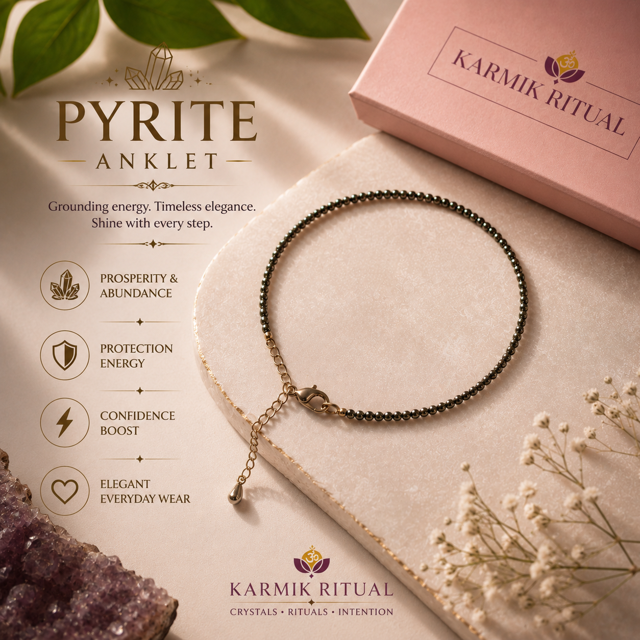 Pyrite Anklet