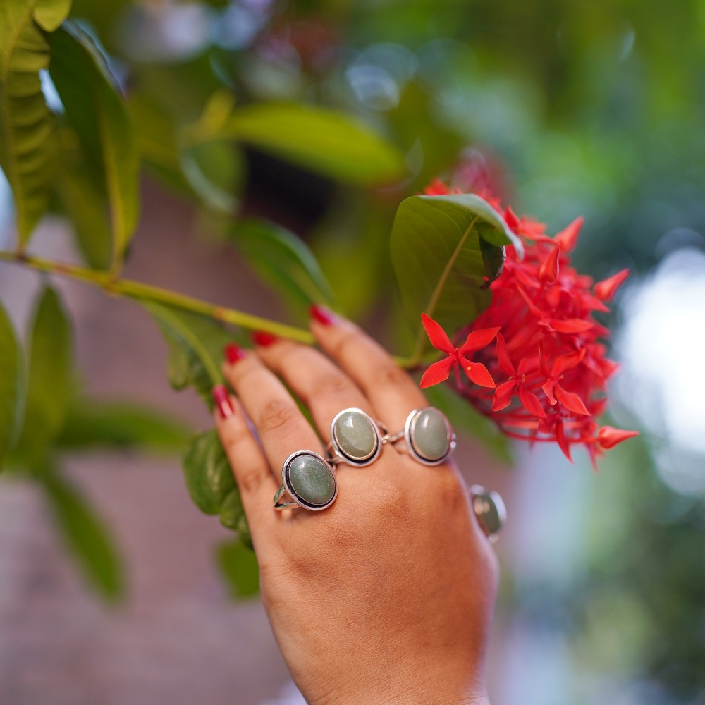 Green aventurine Ring