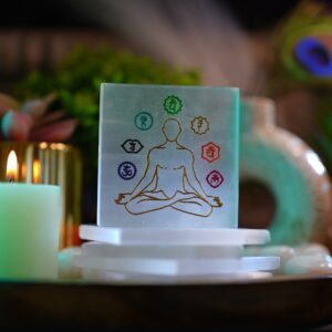 7 Chakra Selenite Charging plate